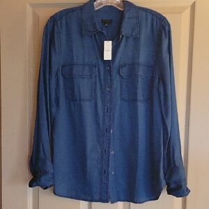 Talbots Blue Button Down Shirt